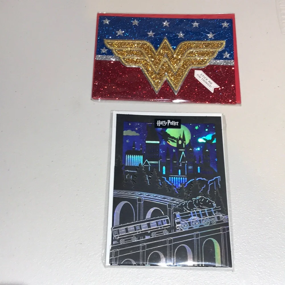 NWT Harry Potter and Wonder Women Happy Birthday Greeting Cards